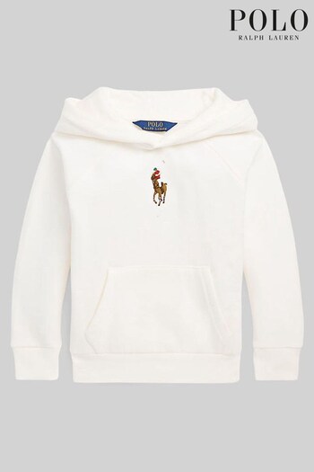 Polo Ralph Lauren Shirt White Pony Logo Hoodie (C72885) | £89 - £99