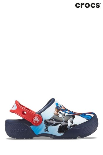 Crocs Kids Blue Avengers Patch Clog Sandals (C73272) | £40