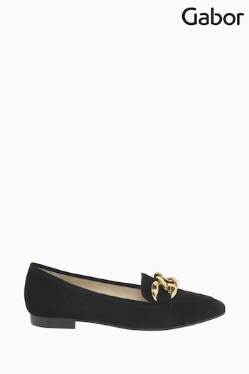 Gabor Carol Black Suede Ballerinas (C73290) | £95