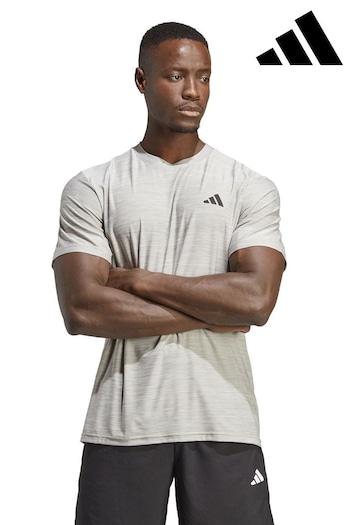 adidas Grey Train Essentials Stretch Training T-Shirt (C73422) | £23