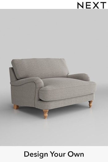 Fine Chenille Easy Clean/Light Steel Grey Avery Luxe Relaxed Sit (C73597) | £499 - £1,550