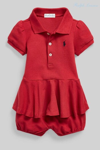 Polo Ralph Lauren Baby Logo Peplum Cupcake Dress (C73821) | £59