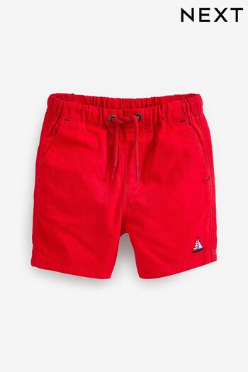 Navy Blue/Red Badge Pull-On Shorts 2 Pack (3mths-7yrs) (C73849) | £13 - £17