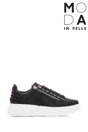 Moda In Pelle Chunky Sole Trainers With Side Zip (C73946) | £100