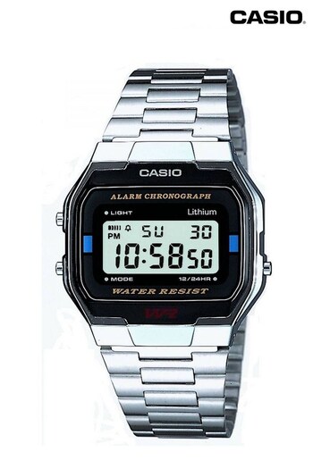 Casio 'Classic Leisure' Silver and LCD Plastic/Resin Quartz Chronograph Watch (C73978) | £33