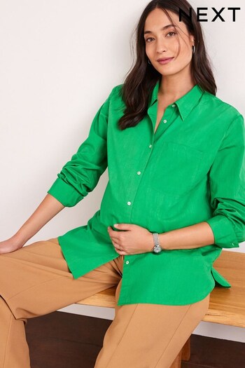 Green Maternity Nursing Button Down Shirt (C74026) | £32