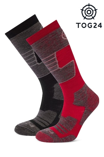 Tog 24 Mens Linz Black Ski Socks 2 Packs (C74197) | £40