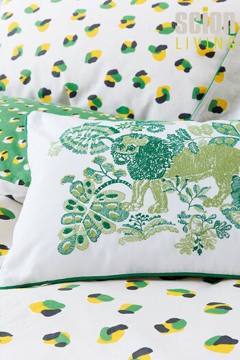 Scion Green Leopard Dots Cushion (C74272) | £40