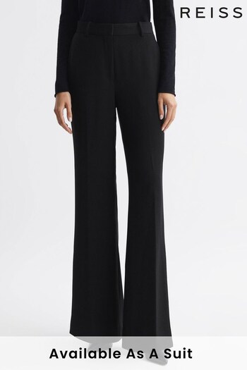 Reiss Black Margeaux Wide Leg Suit Trousers (C74274) | £150