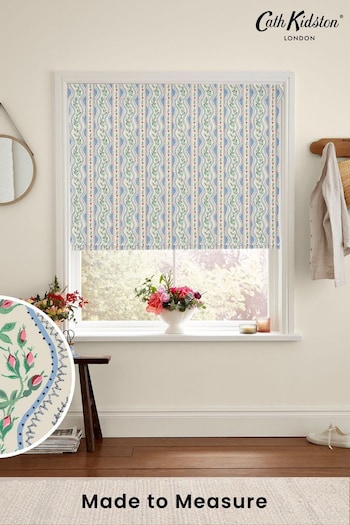 Cath Kidston Blue Wiggle Rose Made To Measure Roman Blinds (C74330) | £75