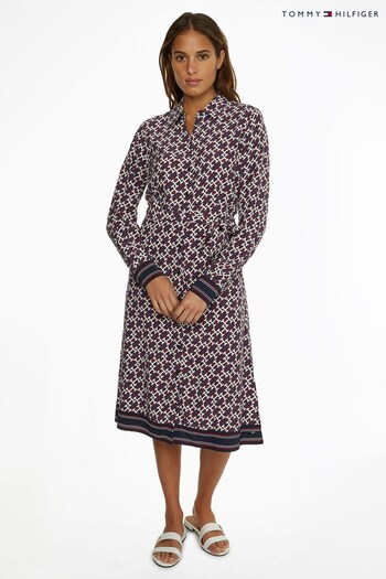 Tommy Hilfiger Re Monogram Midi Shirt Dress (C74475) | £200