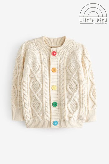 Little Bird by Jools Oliver Cream Knitted Cable Cardigan (C74517) | £24 - £30