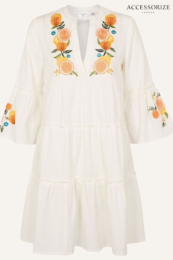 Accessorize Natural Embroidered Dress (C74540) | £45