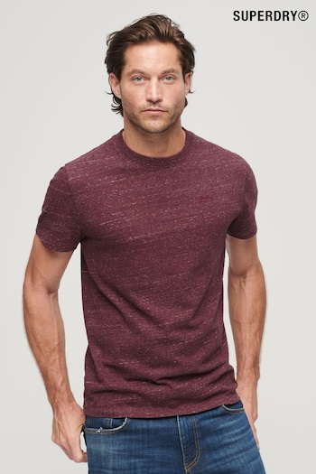Superdry Brown Cotton Micro Embroidered T-Shirt (C74565) | £20