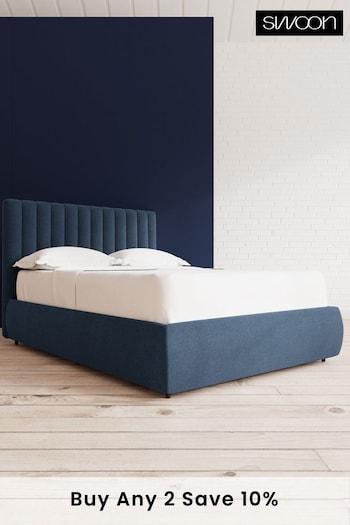 Swoon Smart Wool Indigo Blue Porlock Divan Bed (C74611) | £1,239 - £1,329