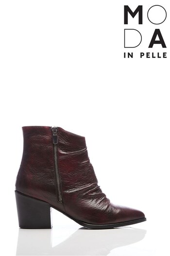 Moda In Pelle Coralie Western Ankle Boots Asymetric Side Zip (C74662) | £119