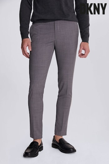 DKNY Slim Fit Grey Suit: Trousers Island (C74938) | £130