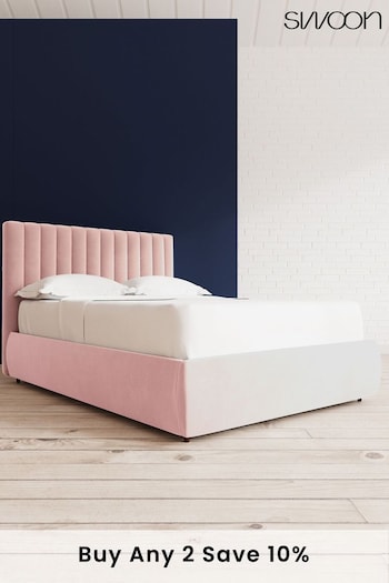 Swoon Easy Velvet Blush Pink Porlock Divan Bed (C74975) | £1,169 - £1,259