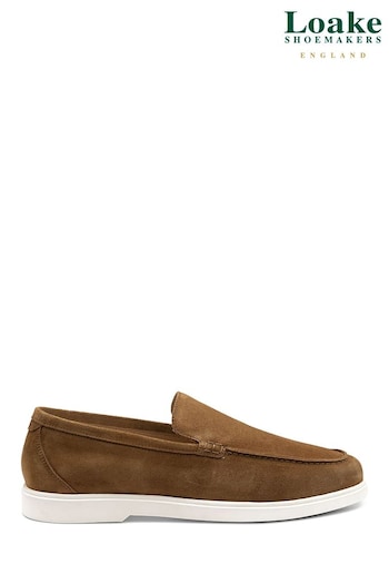 Loake Tuscany Suede Apron Natural Loafers (C75375) | £145