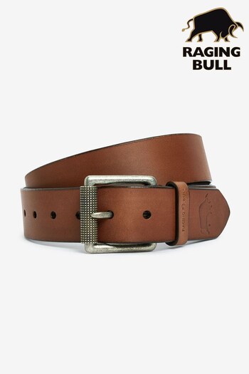 Raging Bull Brown Leather Belt (C75434) | £40