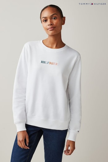 Tommy Hilfiger White Hilfiger Sweatshirt (C75565) | £110