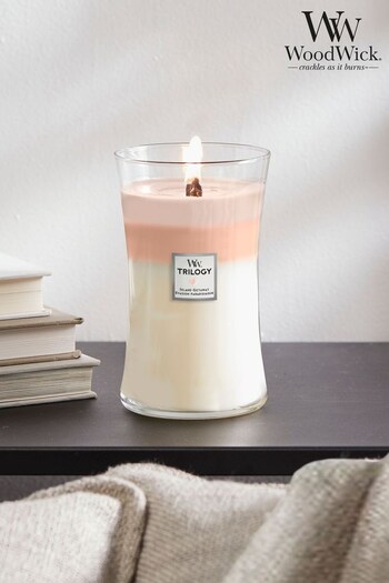 Woodwick Pink Large Trilogy Island Getaway Candle (C75598) | £34