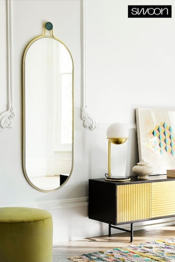 Swoon Gold Wright Pill Mirror (C75602) | £249