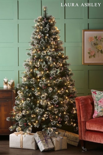 Laura Ashley Green Lit LED Christmas Tree with Berries and Pine Cones (C75863) | £225