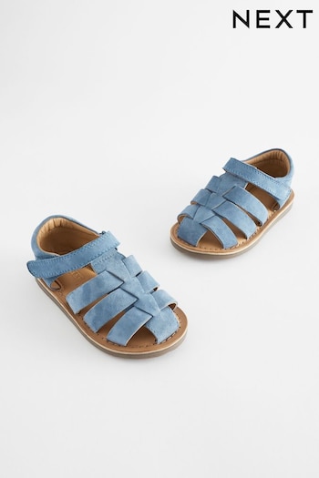 Blue Leather Closed Toe Touch Fastening Brand Sandals (C75888) | £20 - £24
