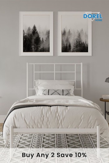 Dorel Home White Europe Jensen Metal Bed (C76072) | £135 - £225