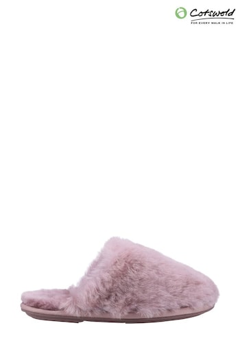 Cotswold Pink Salperton Sheepskin Mule Slippers (C76156) | £63