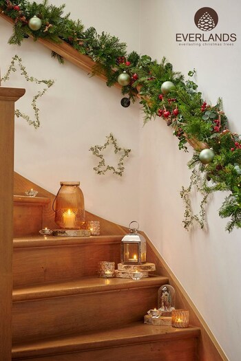 Everlands Green Grandis Pre-Lit LED Indoor and Outdoor Christmas Garland (C76217) | £38