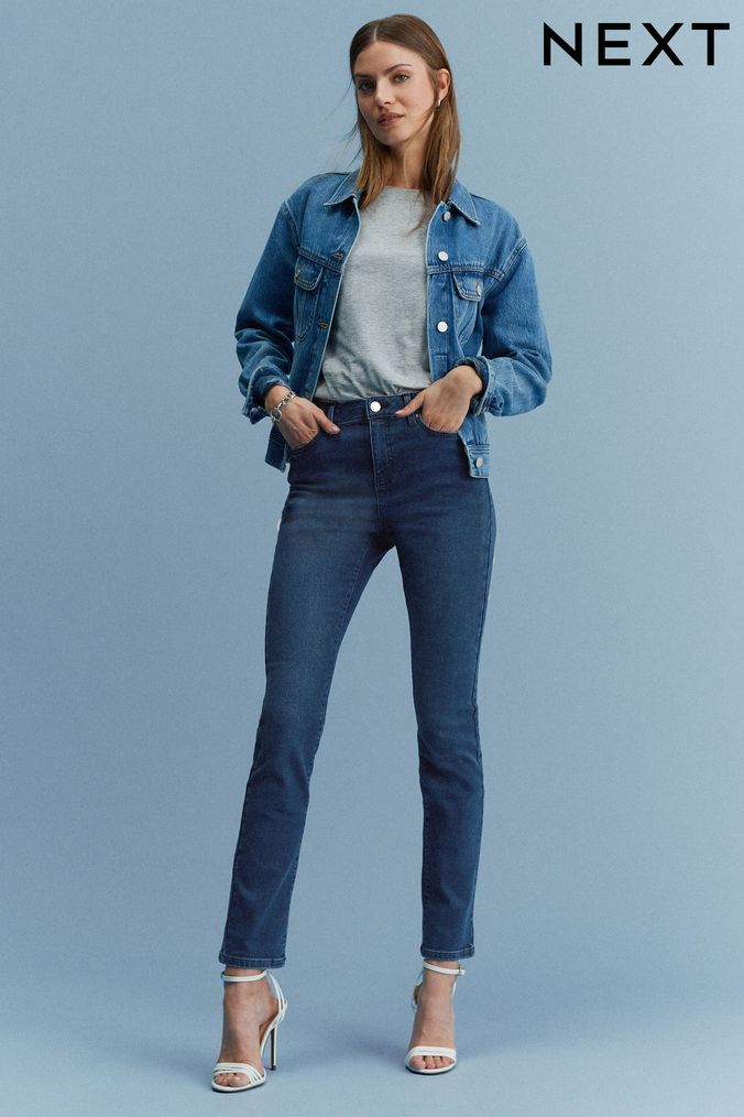 High rise tall skinny jeans top
