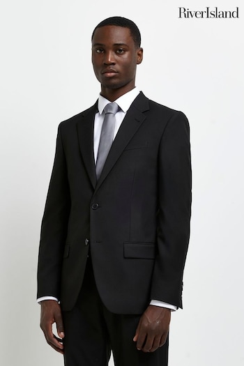 River Island Slim Twill Black Suit (C76456) | £65