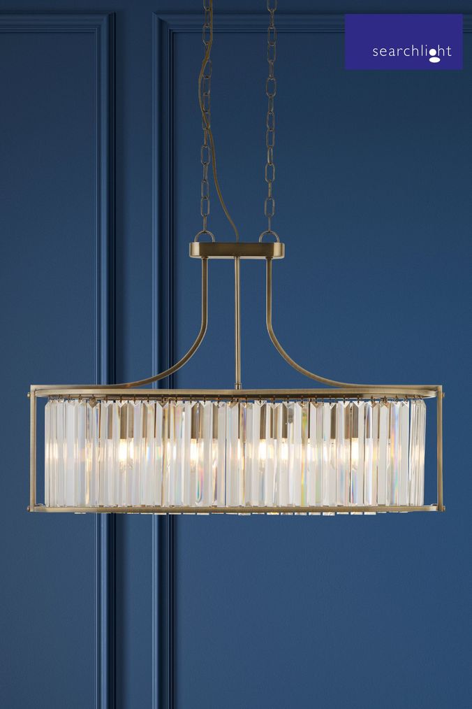 Searchlight antique brass ceiling light top