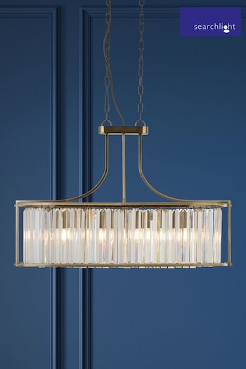 Searchlight Brown Hermione 5 Light Antique Brass Ceiling Light (C76491) | £250