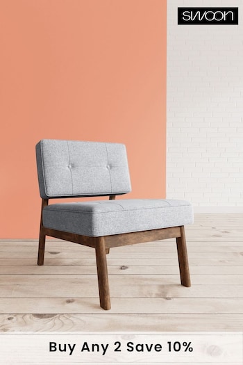 Swoon Soft Wool Light Grey Aron Chair (C76532) | £809