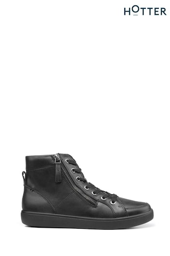 Hotter Rapid Black Lace-Up/Zip Boots (C76624) | £119