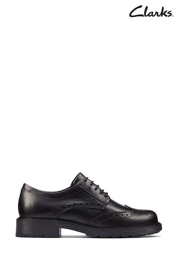 Clarks Black Leather Orinoco 2 Limit Shoes (C76731) | £80