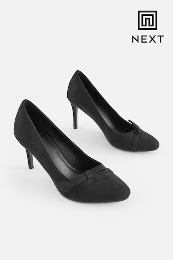 Black Forever Comfort® Round Toe Bow Court Shoes (C76818) | £30