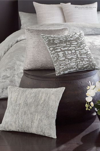 Donna Karan Silver Silky Stripe Cushion (C76918) | £95
