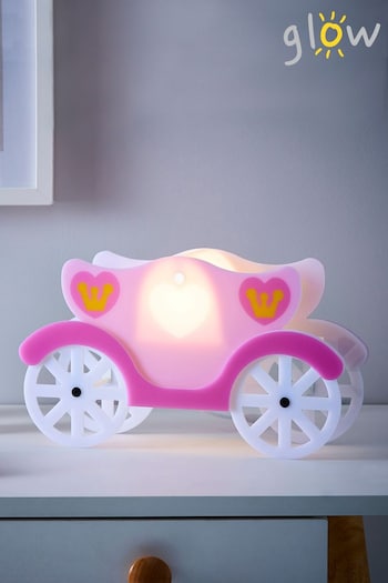 glow Pink Princess Carriage Table Lamp (C76932) | £65