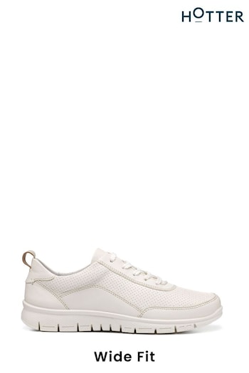 Hotter Cream Gravity II Lace-Up Wide Fit Trainers (C76959) | £105