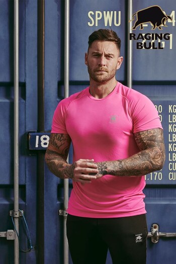 Raging Bull Pink Performance T-Shirt (C77023) | £27
