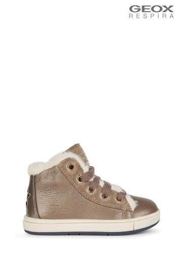 Geox Girls Gold Trottola Sneakers (C77606) | £50