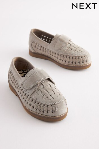 Stone Leather Woven Loafers (C77647) | £28 - £32