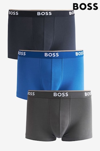 BOSS Blue/ Grey Power Trunks 3 Pack (C77694) | £42