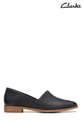 Clarks Black Leather Pure Belle Shoes (C77715) | £80