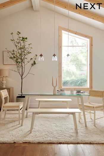 Natural Oslo Dining Table and Bench Set (C77803) | £599
