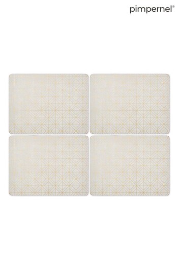 Pimpernel Grey Large Set of 4 Luxe Placemats (C78269) | £36.50